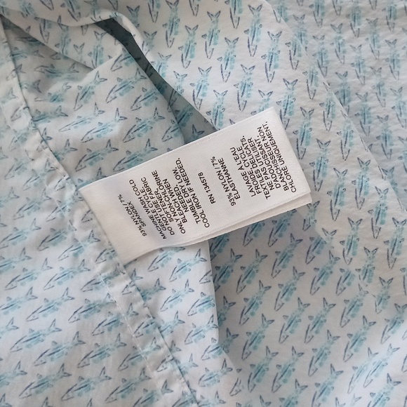Vineyard Vines mini bonefish performance classic fit tucker shirt L Easter - Picture 8 of 13